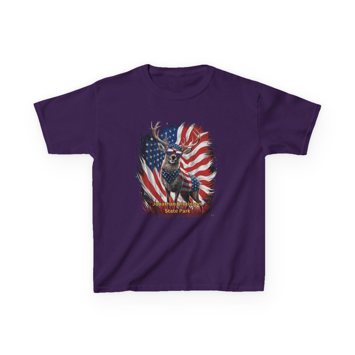Jonathan Dickinson State Park 4th of July Deer Kids Heavy Cotton™ Tee