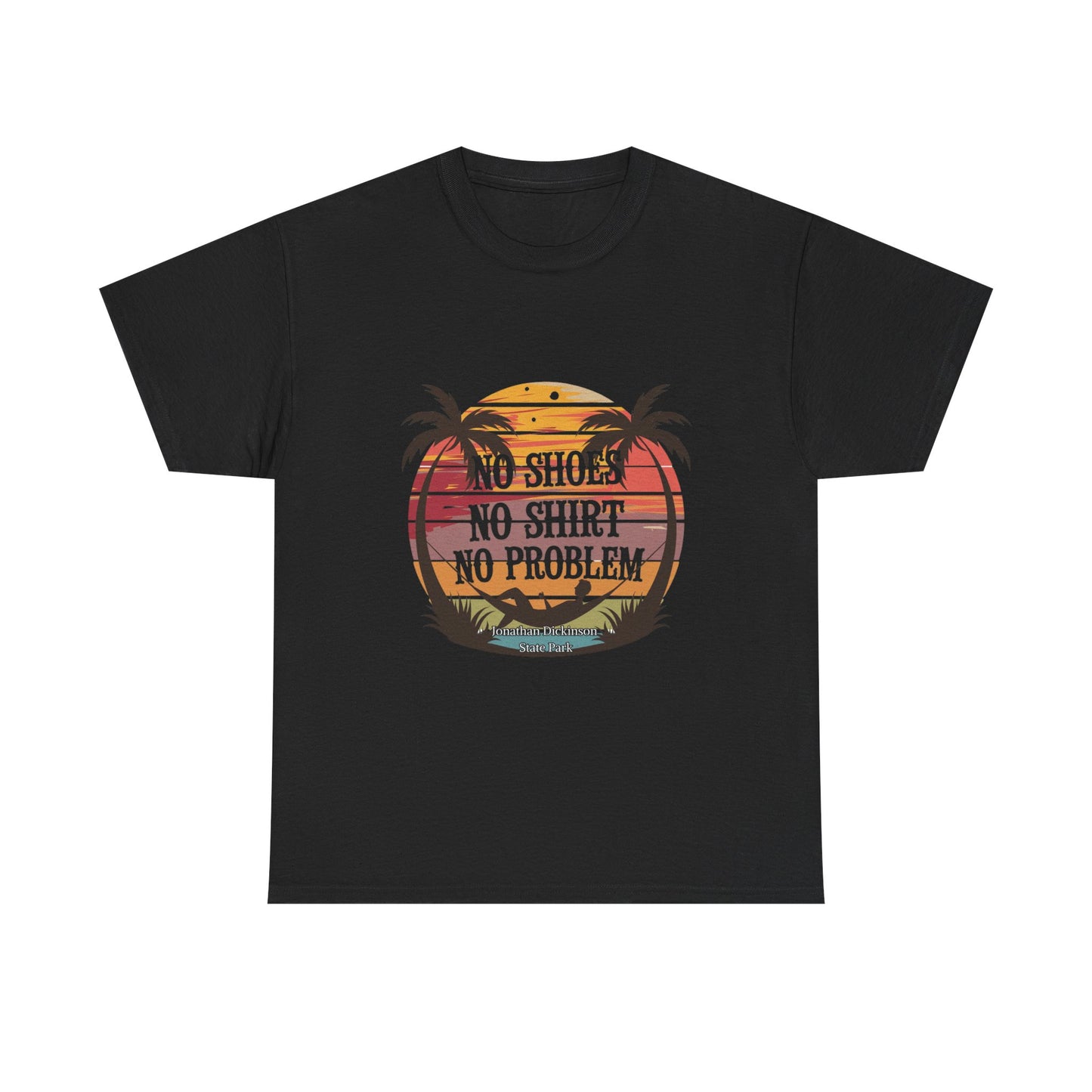 Jonathan Dickinson State Park No Shoes Unisex Heavy Cotton Tee