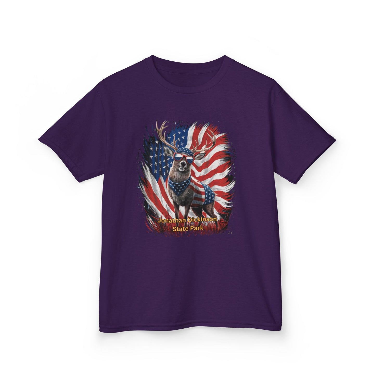 Jonathan Dickinson State Park 4th of July Deer Kids Heavy Cotton™ Tee
