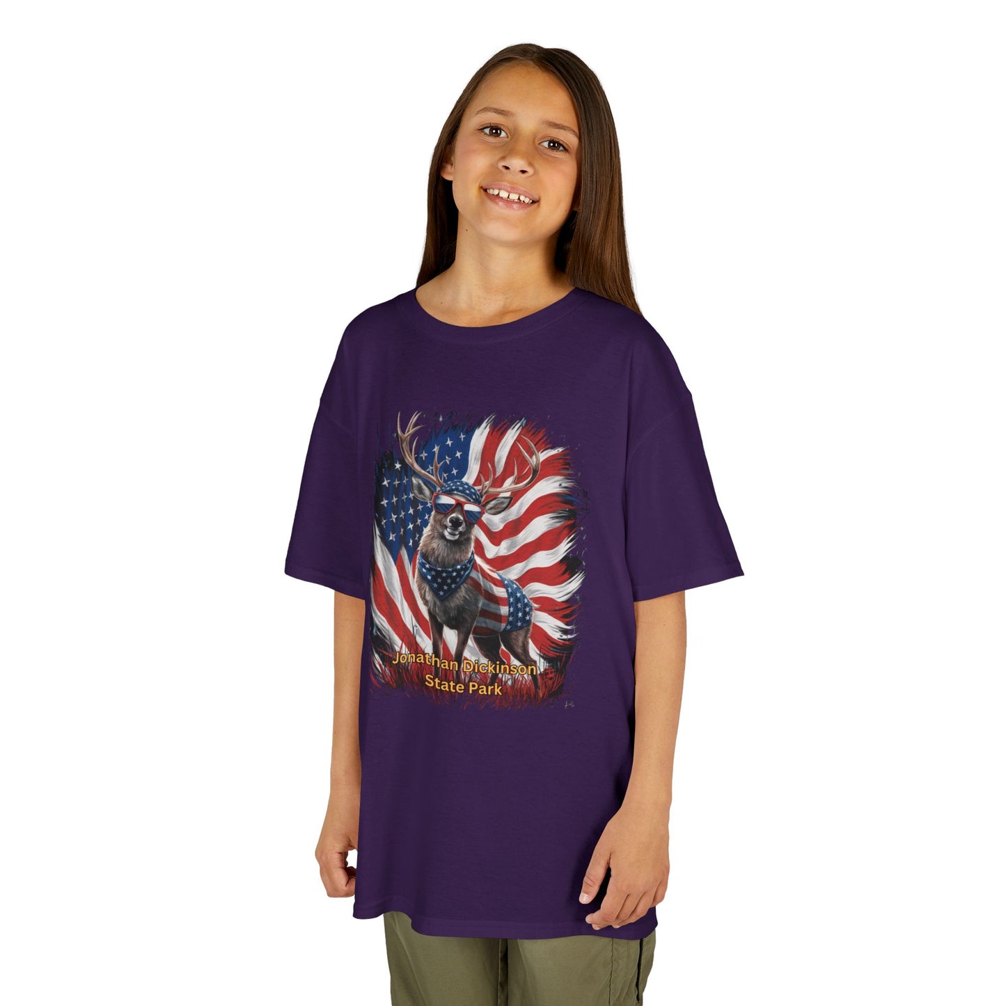 Jonathan Dickinson State Park 4th of July Deer Kids Heavy Cotton™ Tee