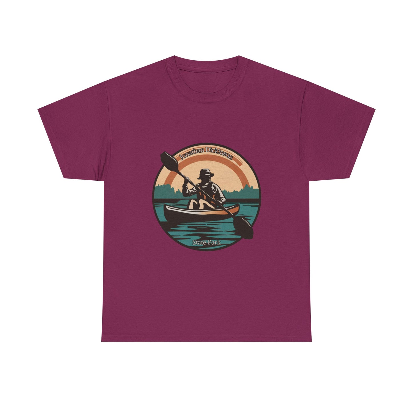 Jonathan Dickinson State Park Kayak Unisex Heavy Cotton Tee