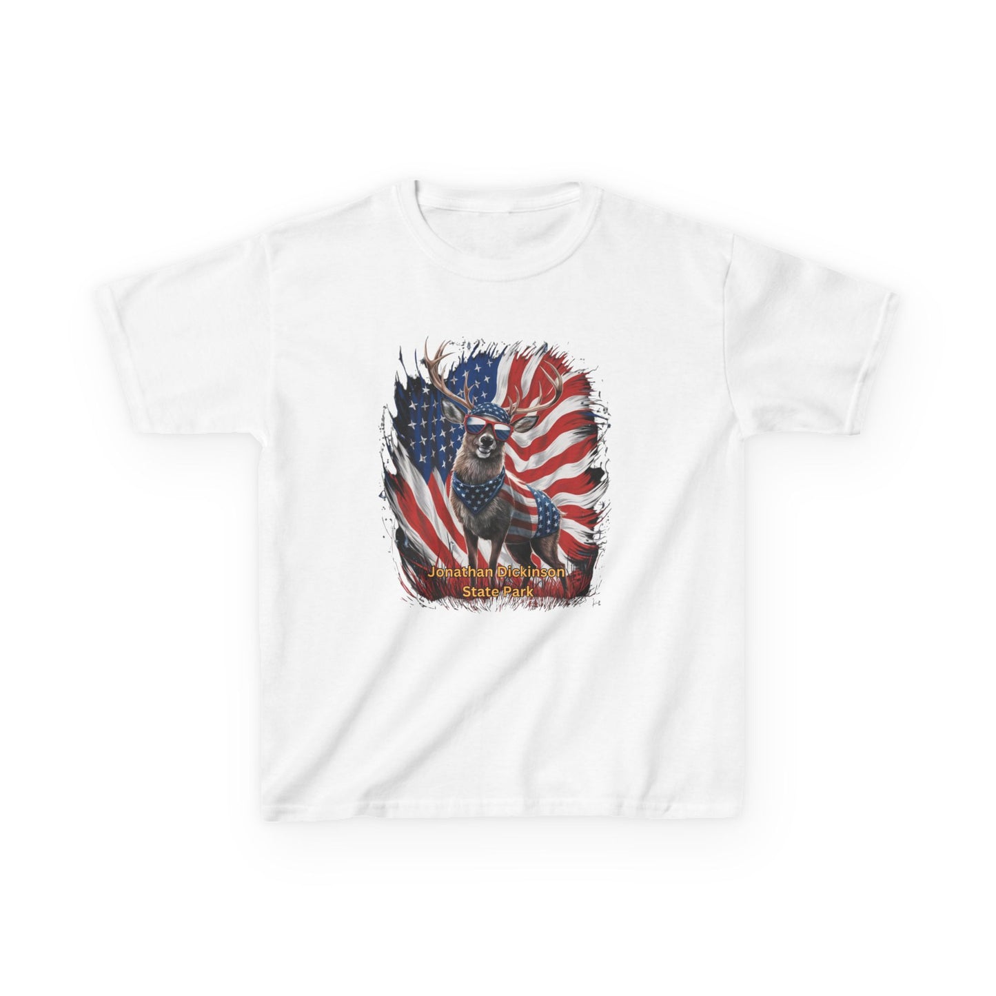 Jonathan Dickinson State Park 4th of July Deer Kids Heavy Cotton™ Tee