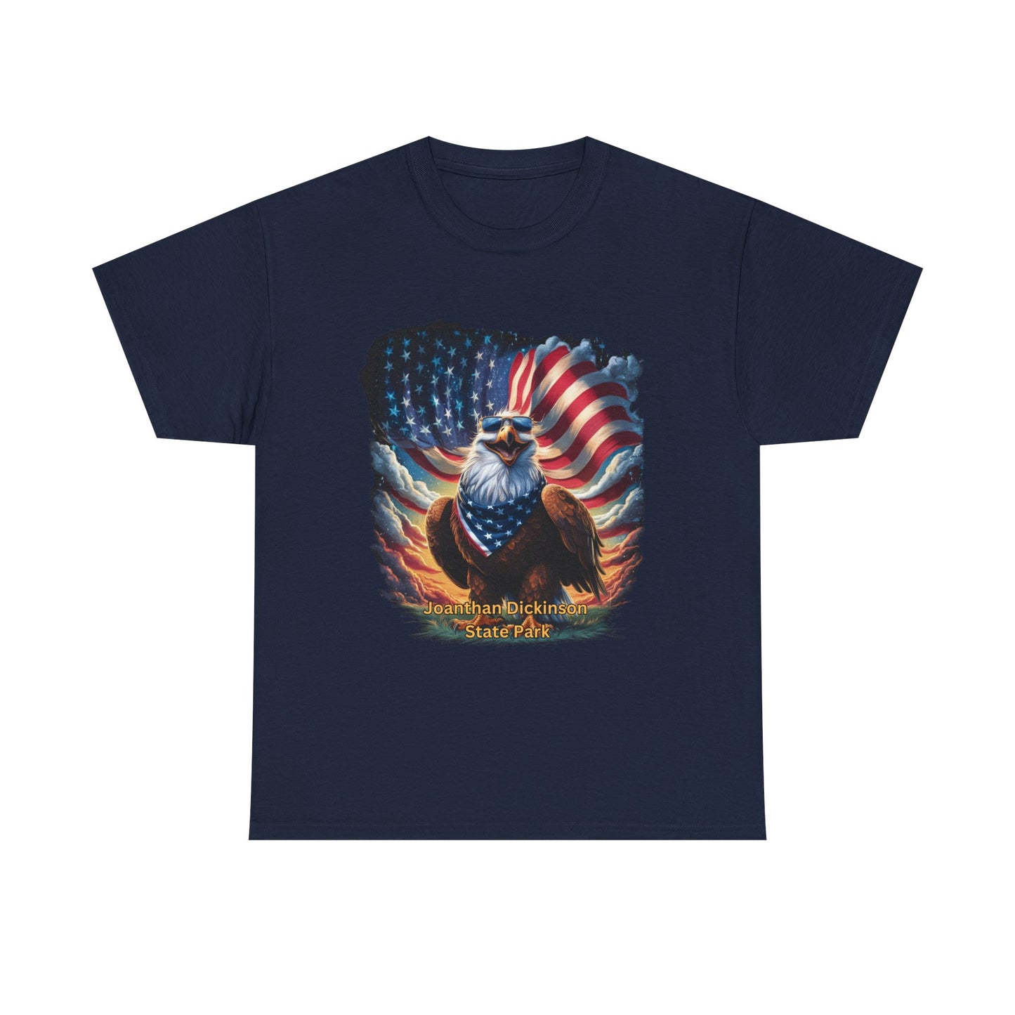 Jonathan Dickinson State Park 4th of July Eagle Unisex Heavy Cotton Tee