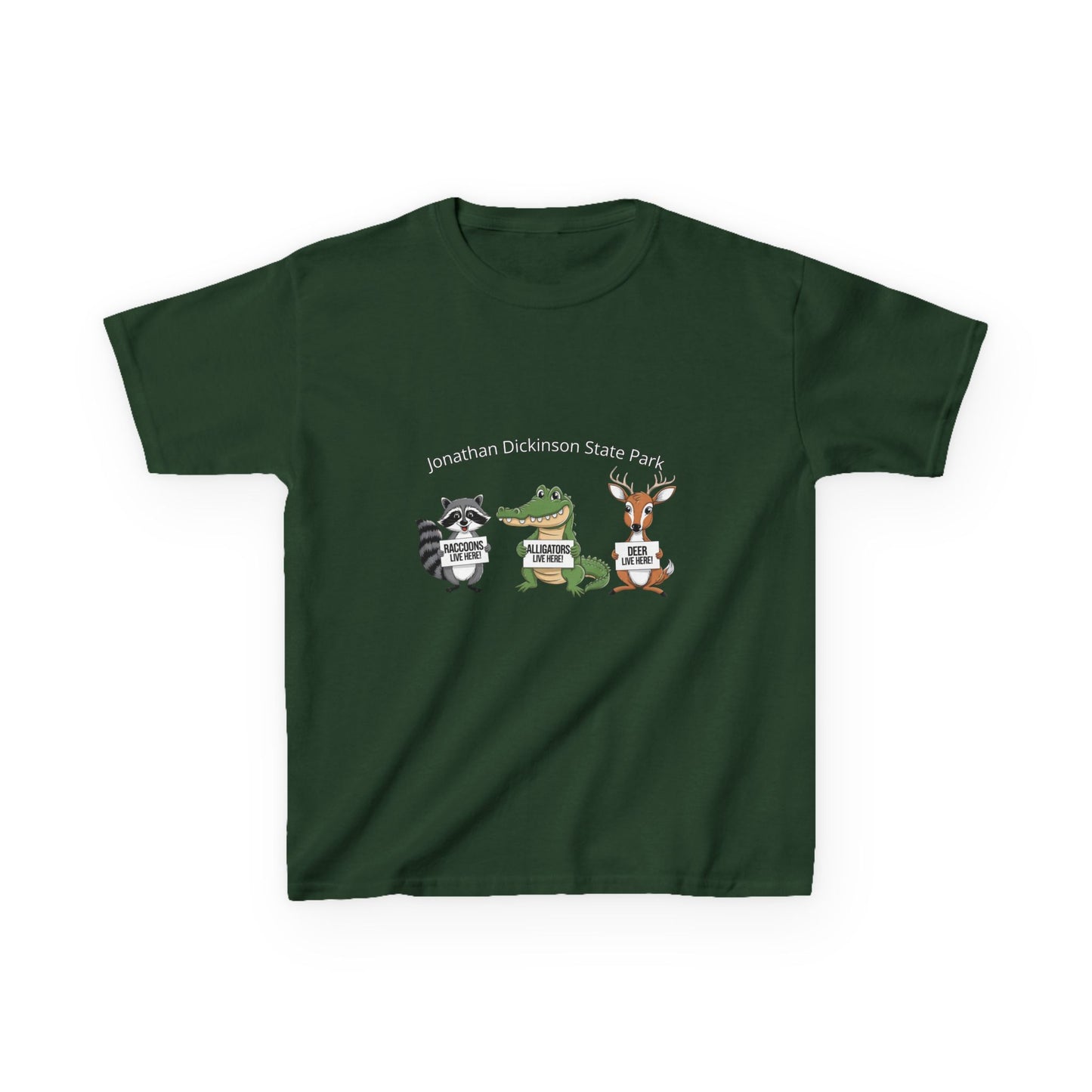 Jonathan Dickinson Racoon, Alligator, and Deer Kids Heavy Cotton™ Tee