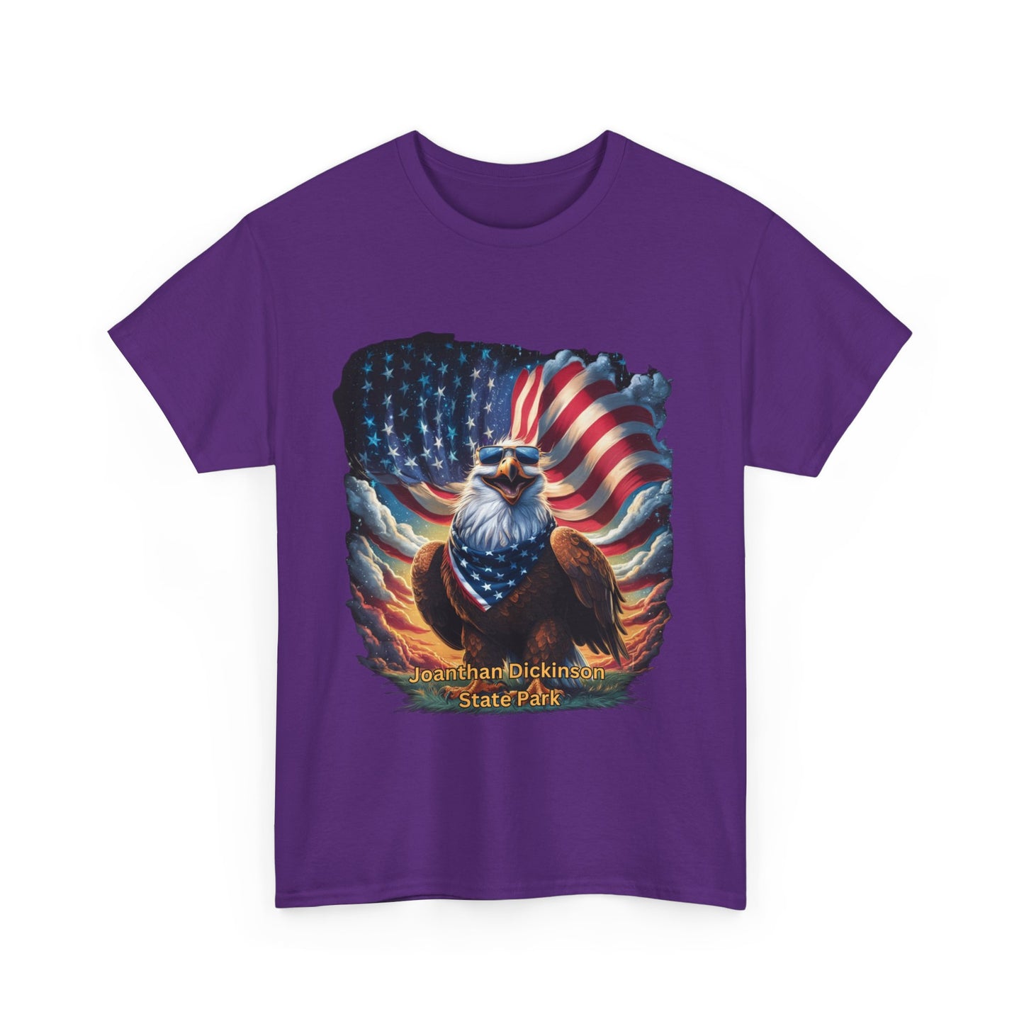 Jonathan Dickinson State Park 4th of July Eagle Unisex Heavy Cotton Tee