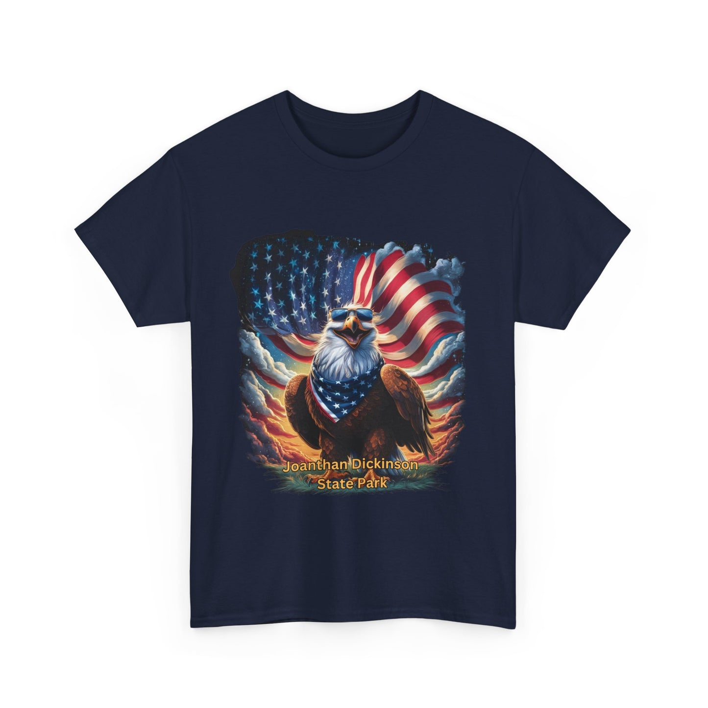 Jonathan Dickinson State Park 4th of July Eagle Unisex Heavy Cotton Tee