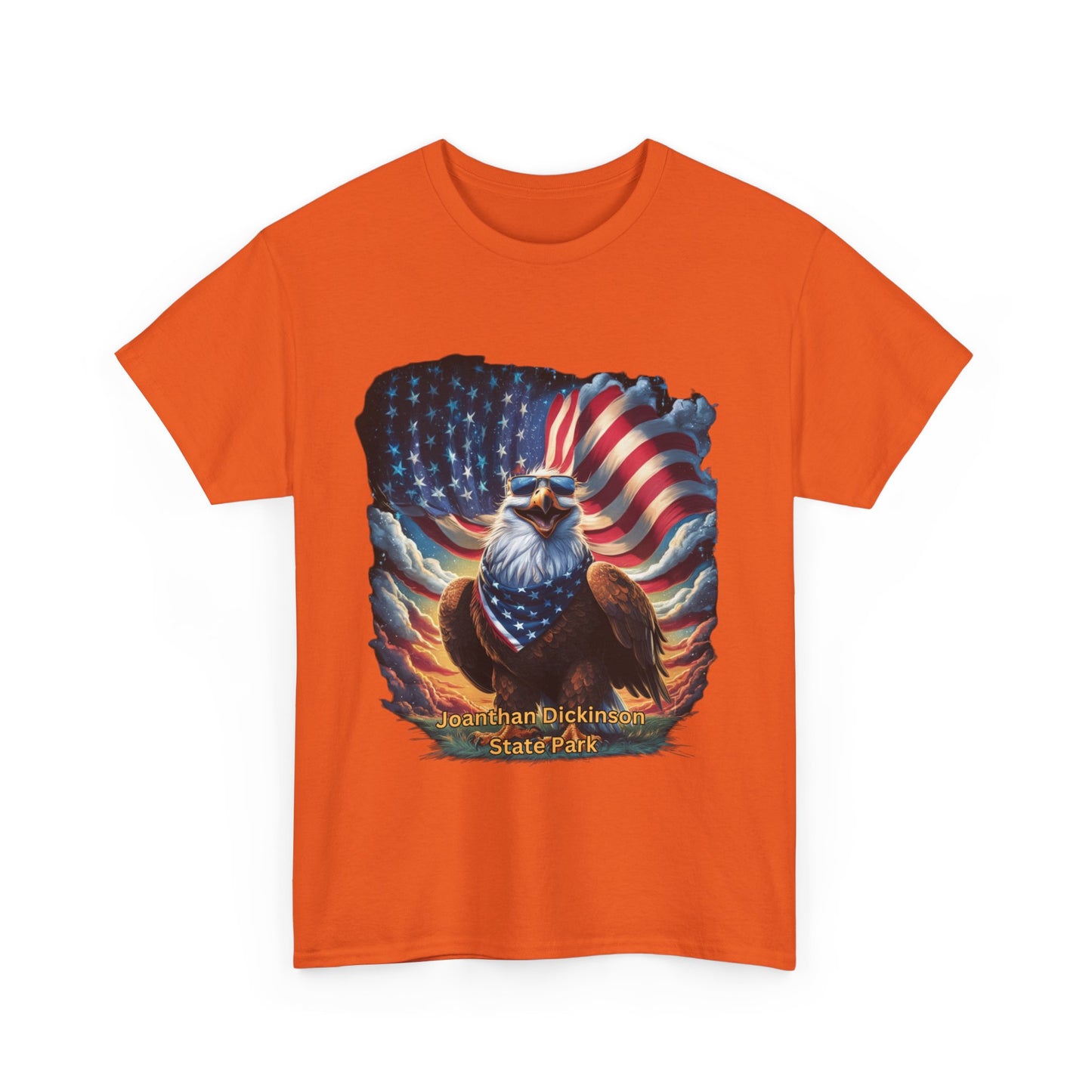 Jonathan Dickinson State Park 4th of July Eagle Unisex Heavy Cotton Tee