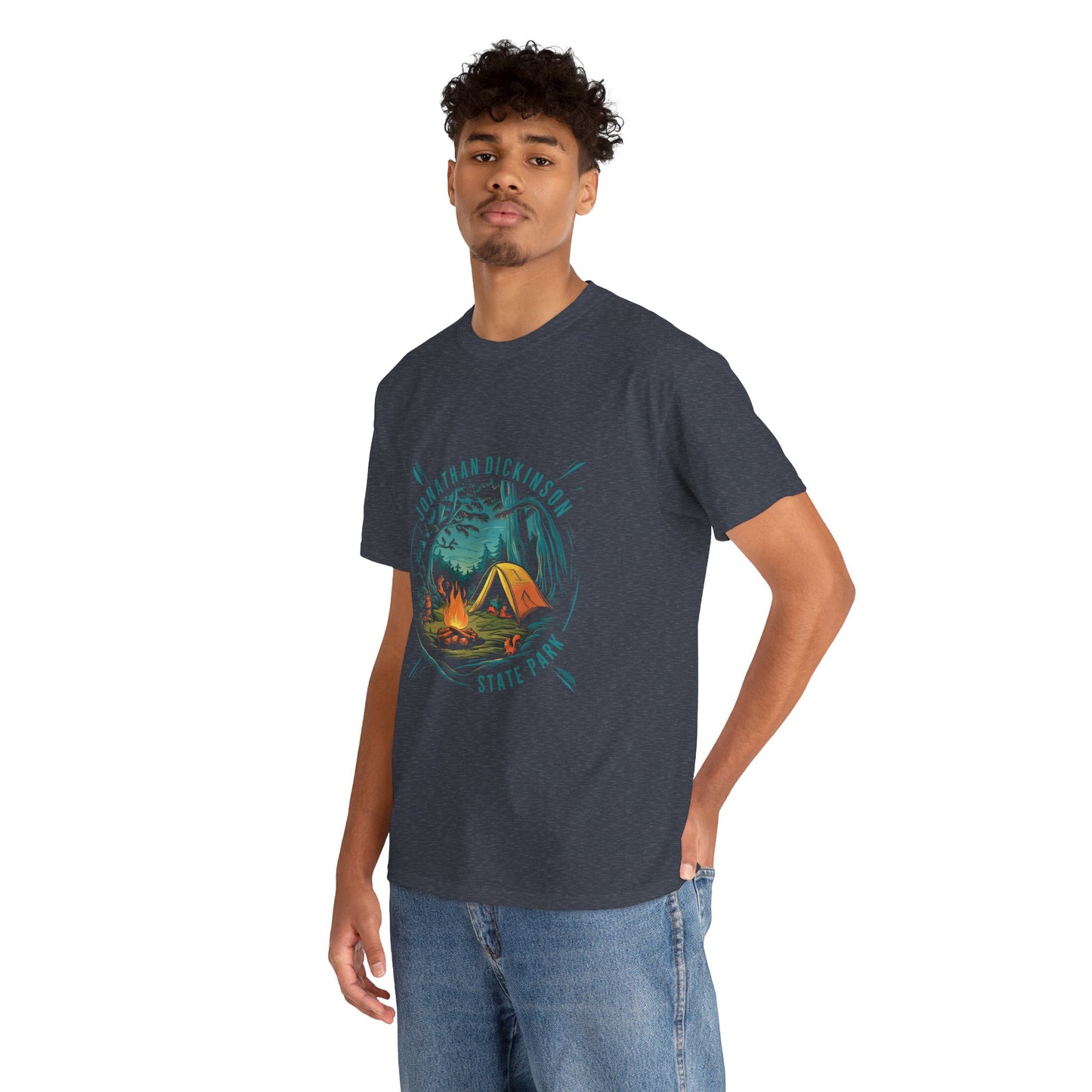 Jonathan Dickinson State Park Campfire Unisex Heavy Cotton Tee