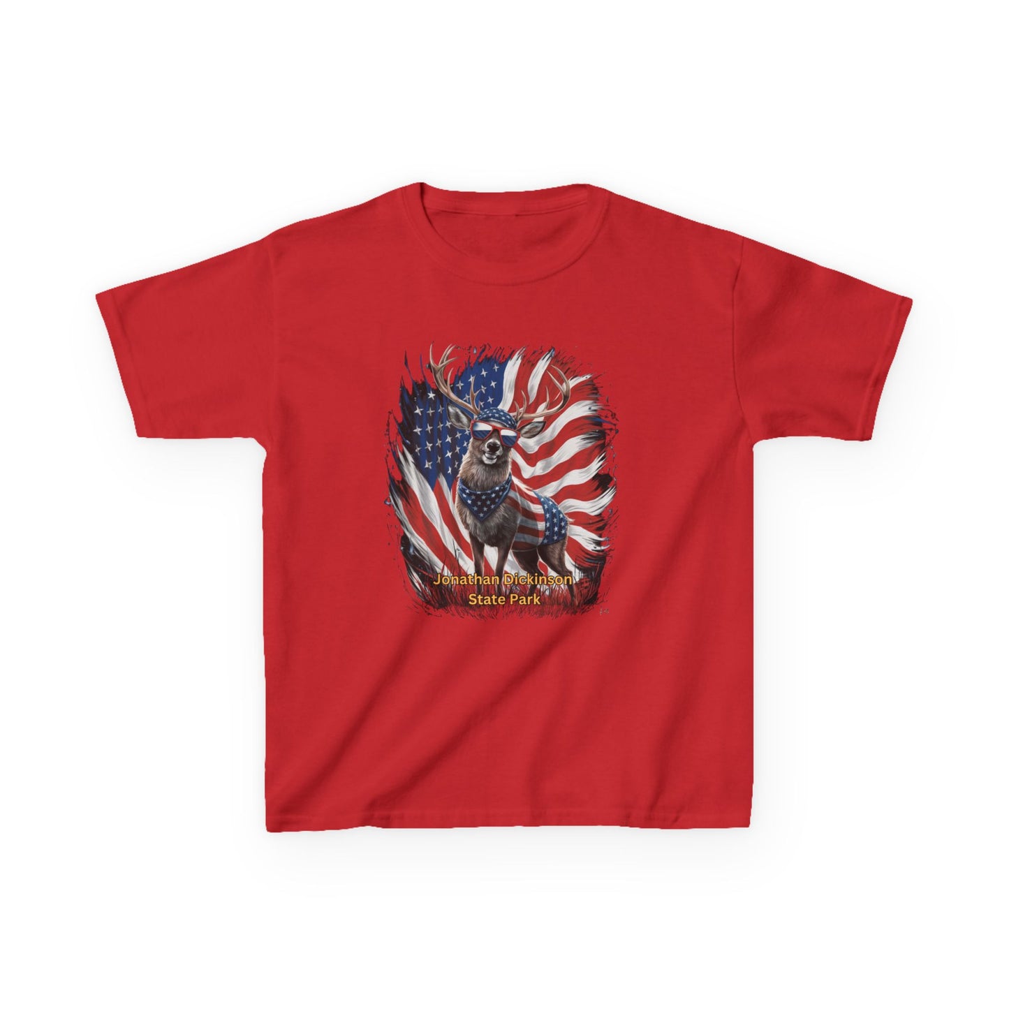 Jonathan Dickinson State Park 4th of July Deer Kids Heavy Cotton™ Tee