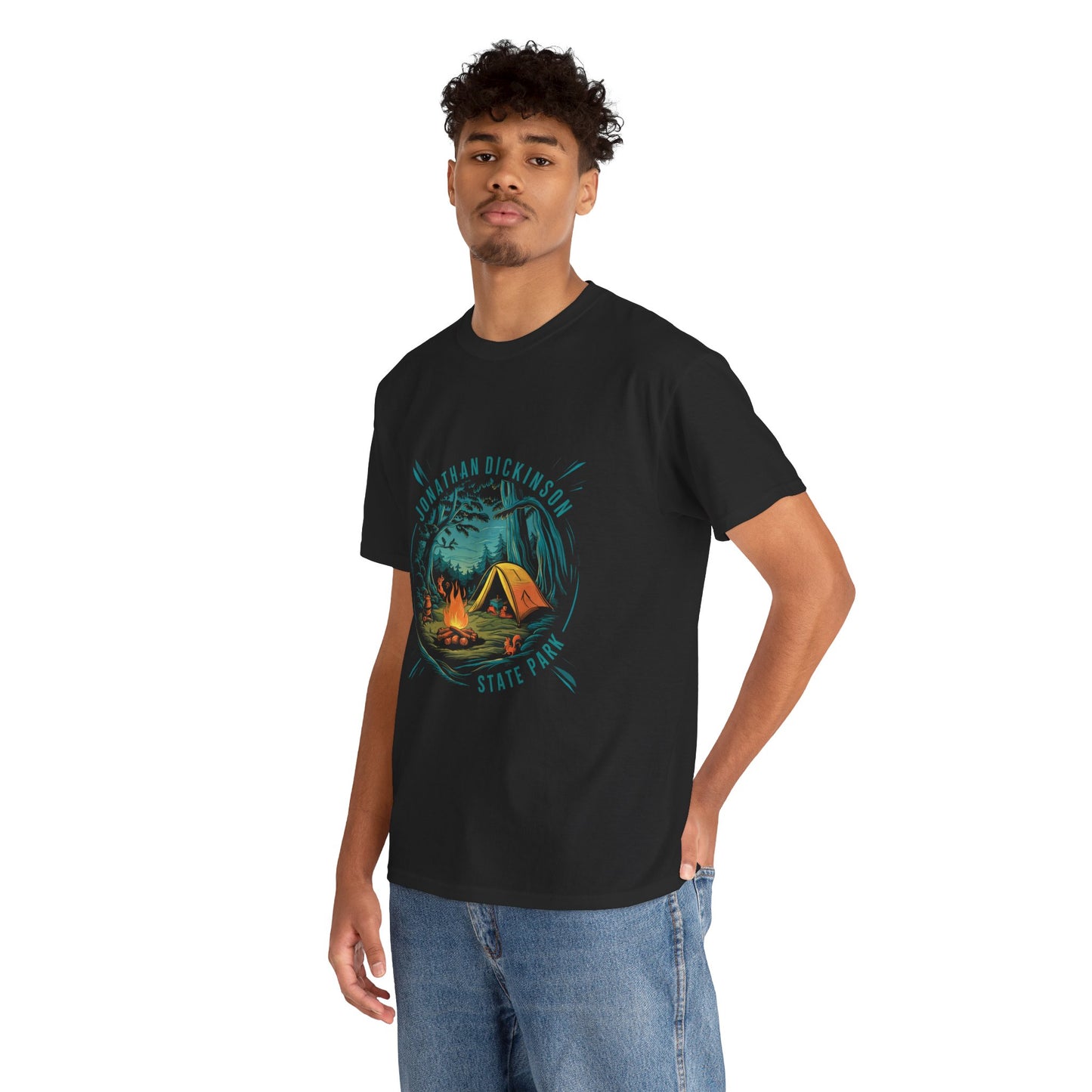 Jonathan Dickinson State Park Campfire Unisex Heavy Cotton Tee