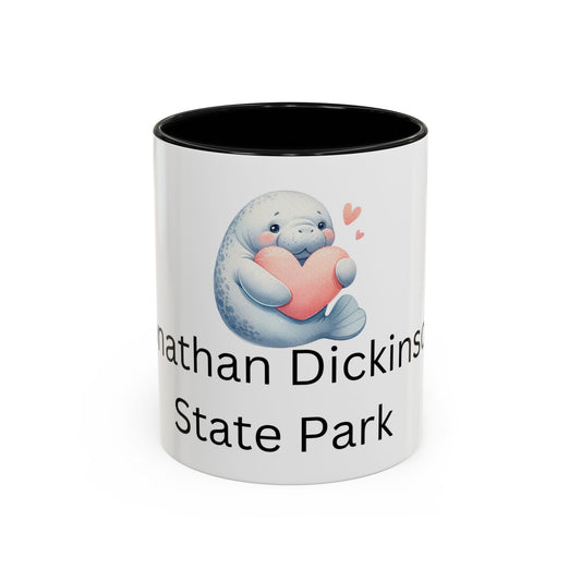 Jonathan Dickinson State Park Manatee Heart Accent Coffee Mug (11, 15oz)