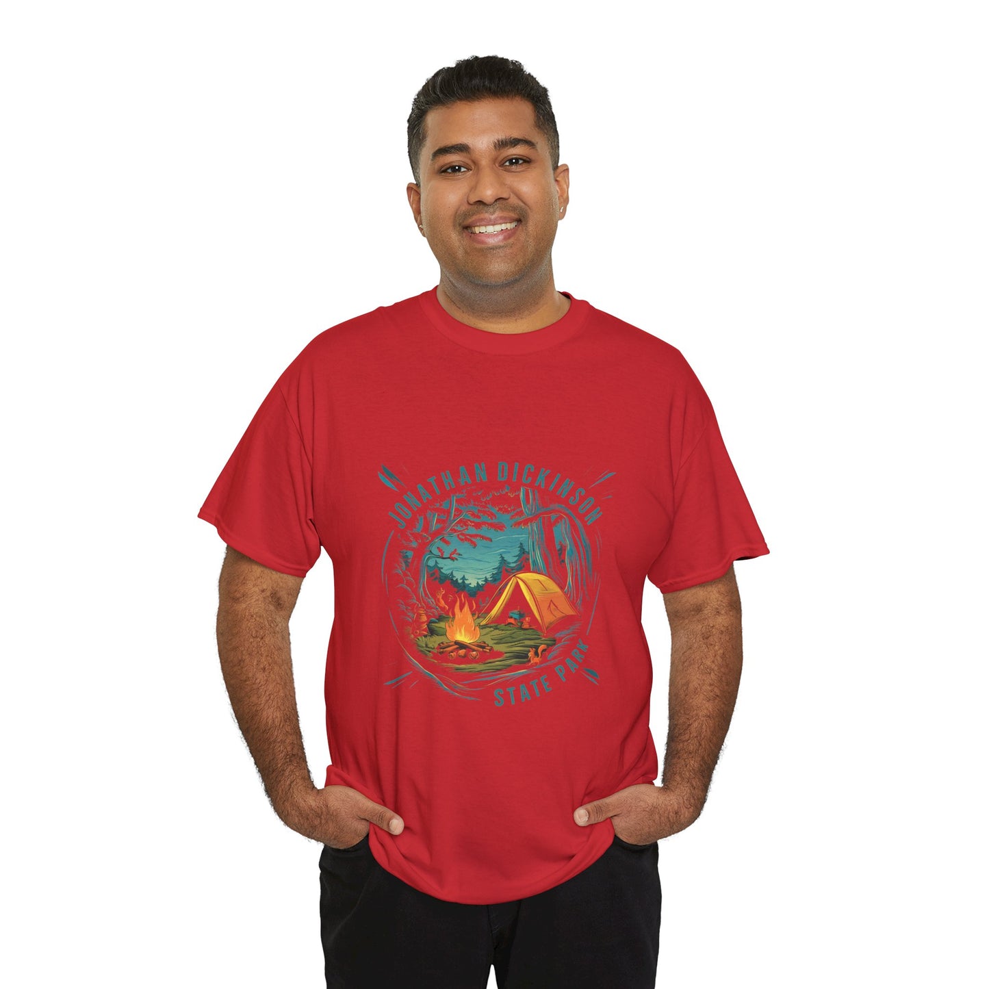 Jonathan Dickinson State Park Campfire Unisex Heavy Cotton Tee