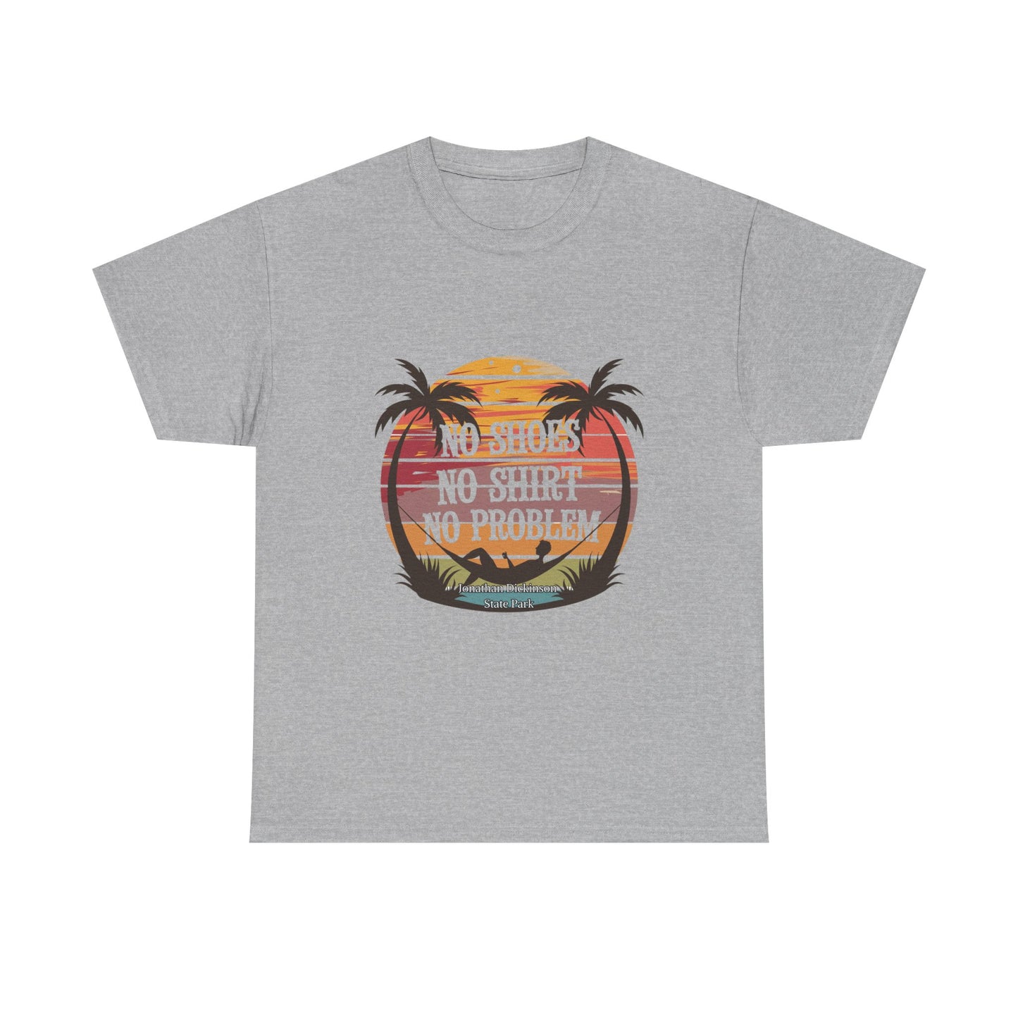 Jonathan Dickinson State Park No Shoes Unisex Heavy Cotton Tee