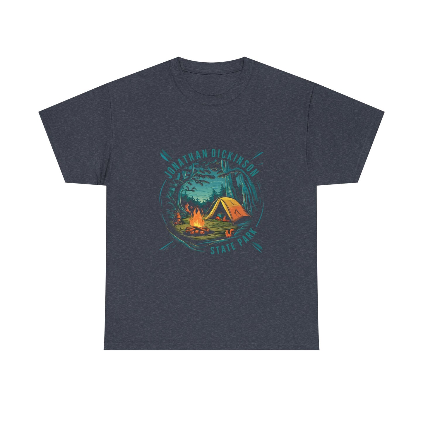 Jonathan Dickinson State Park Campfire Unisex Heavy Cotton Tee