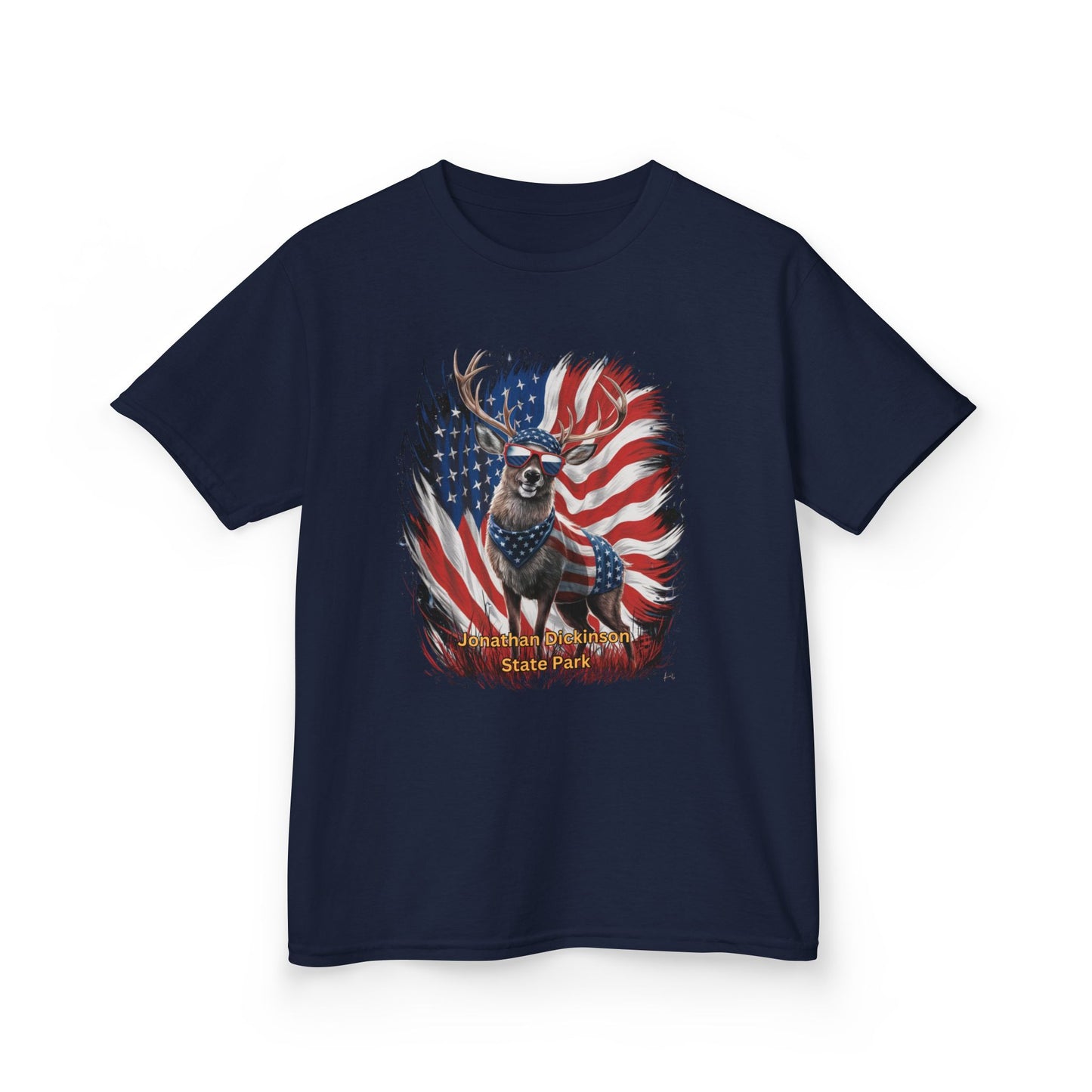 Jonathan Dickinson State Park 4th of July Deer Kids Heavy Cotton™ Tee