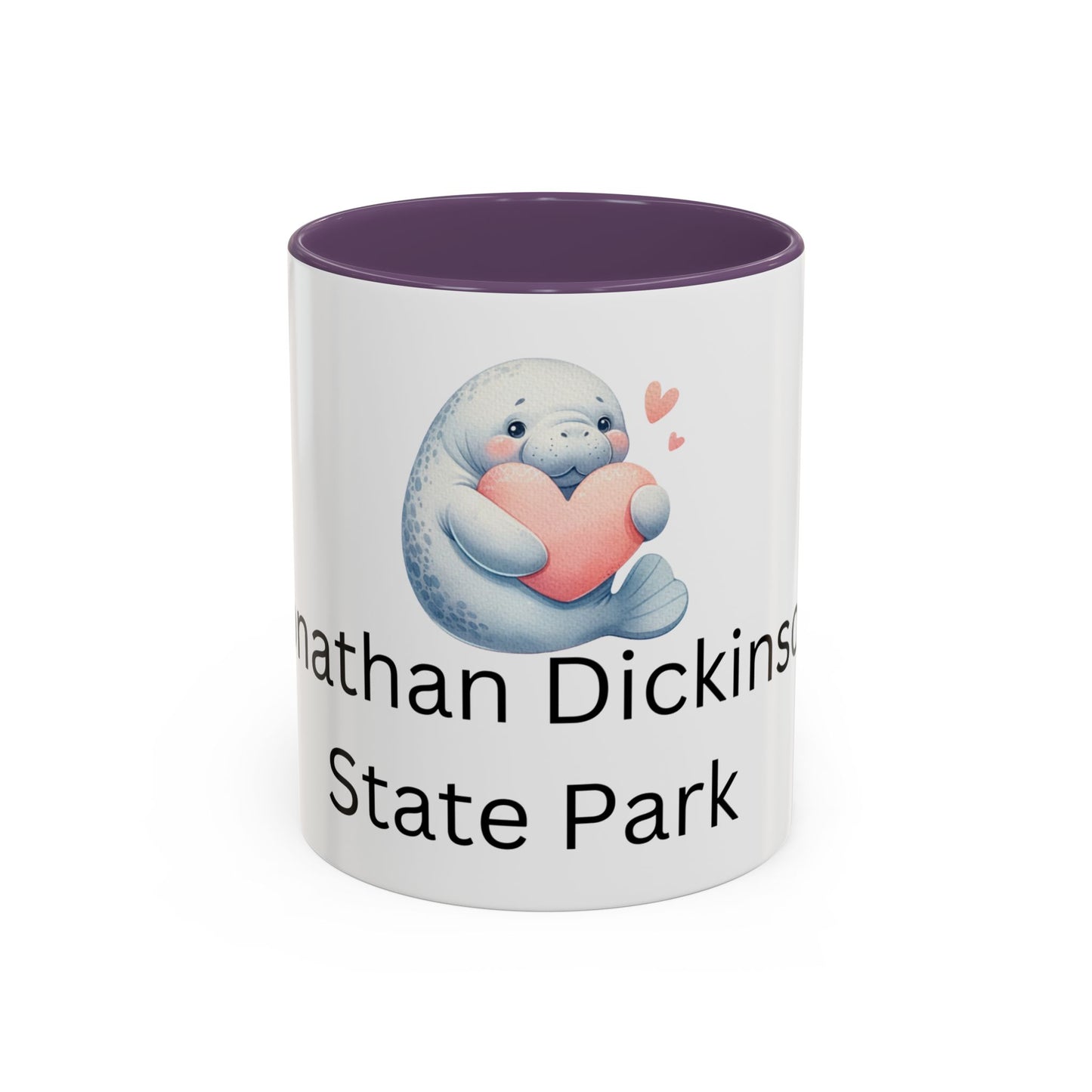 Jonathan Dickinson State Park Manatee Heart Accent Coffee Mug (11, 15oz)