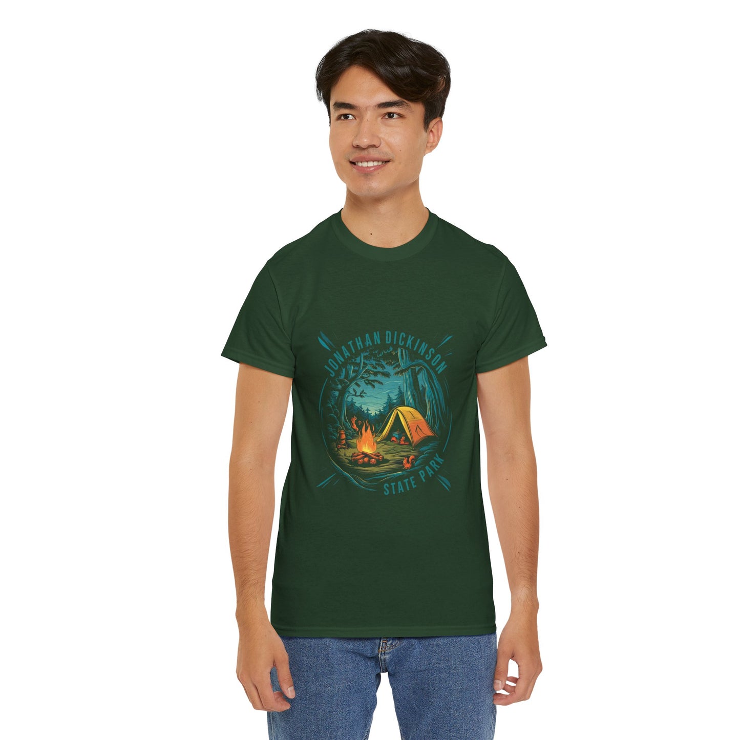 Jonathan Dickinson State Park Campfire Unisex Heavy Cotton Tee