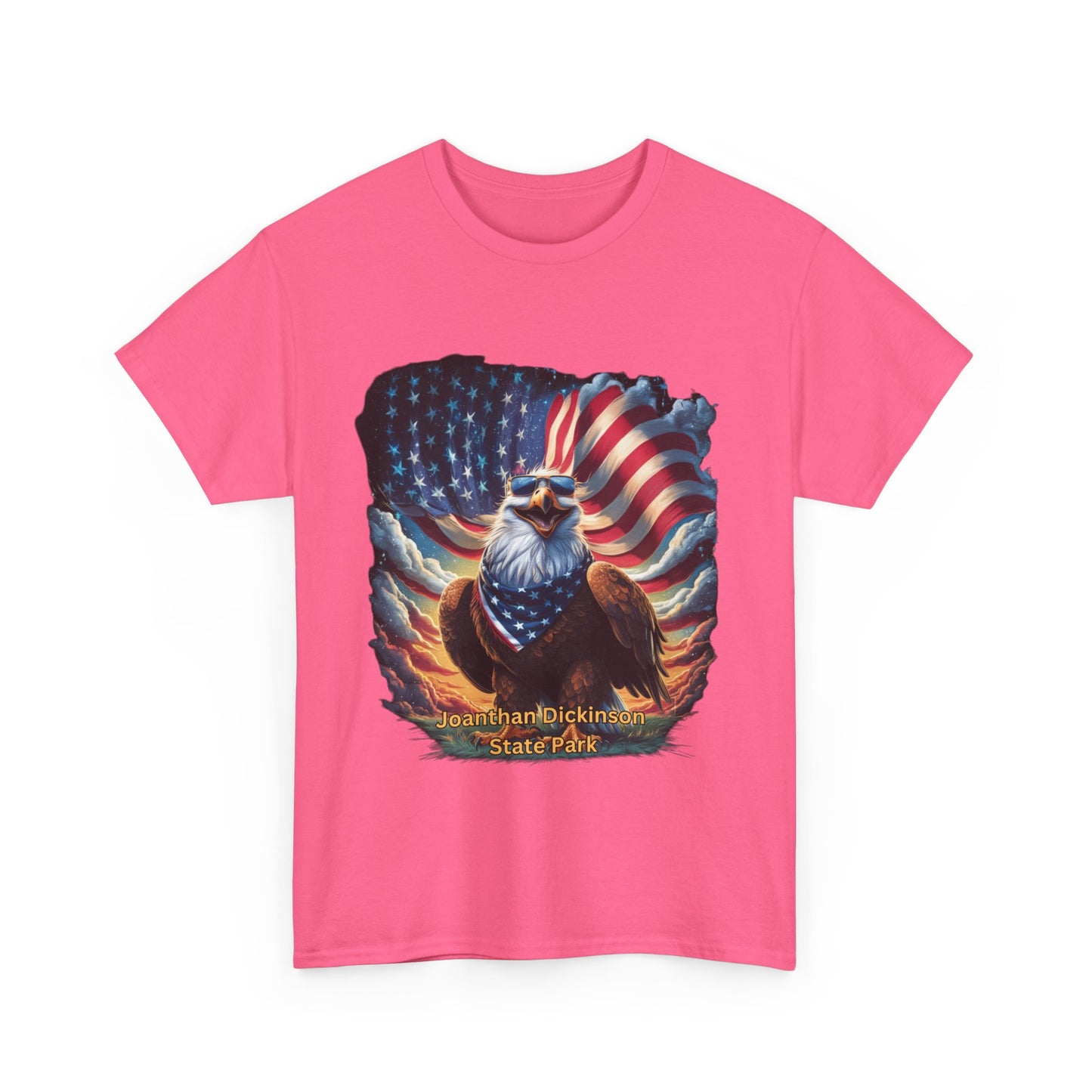 Jonathan Dickinson State Park 4th of July Eagle Unisex Heavy Cotton Tee