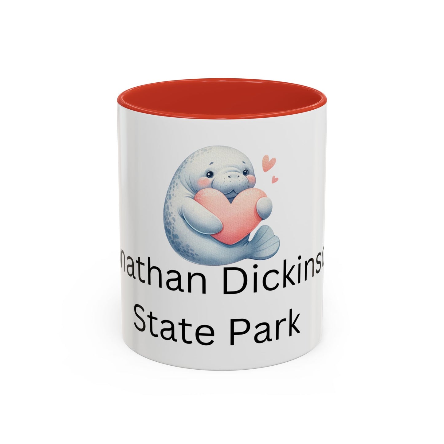 Jonathan Dickinson State Park Manatee Heart Accent Coffee Mug (11, 15oz)