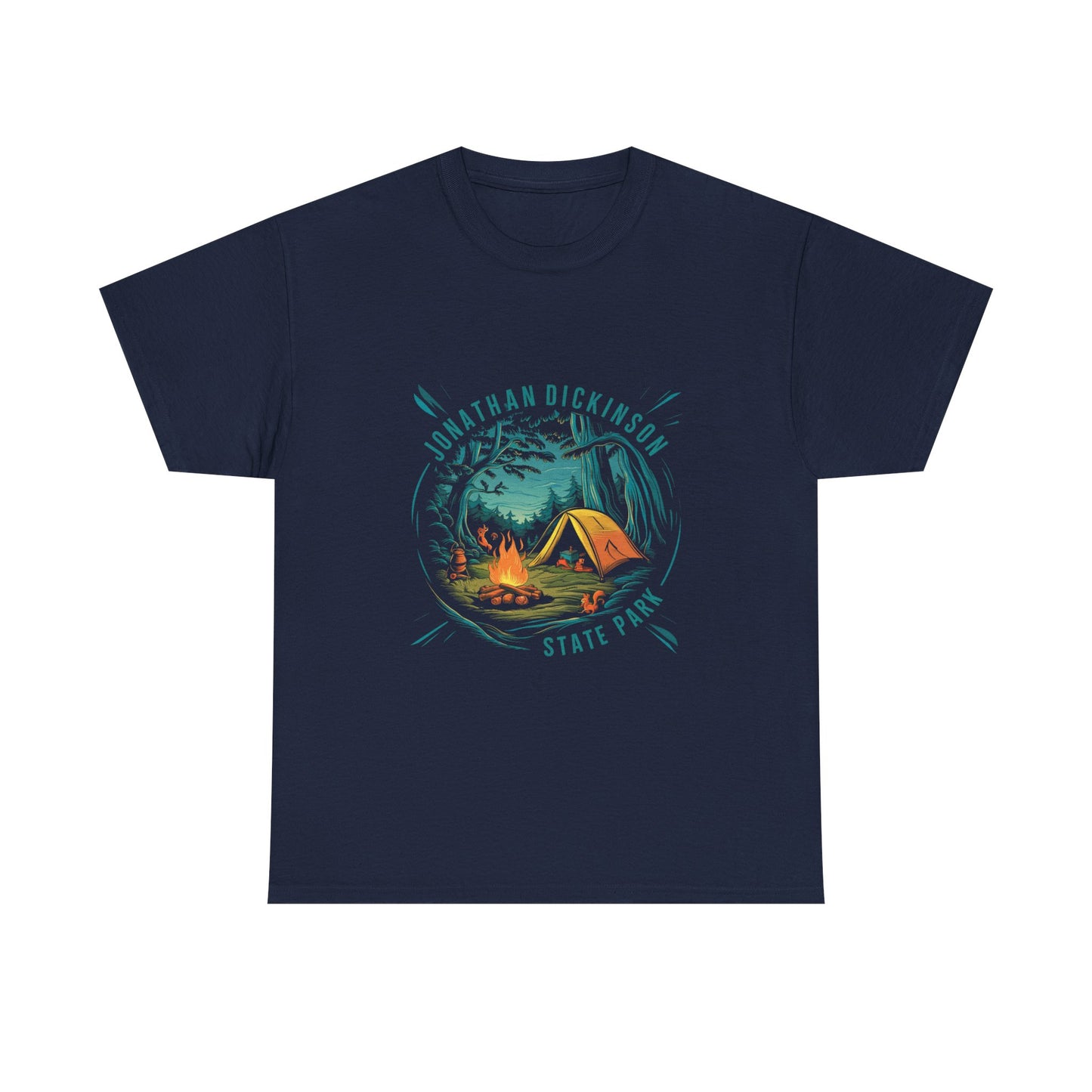 Jonathan Dickinson State Park Campfire Unisex Heavy Cotton Tee