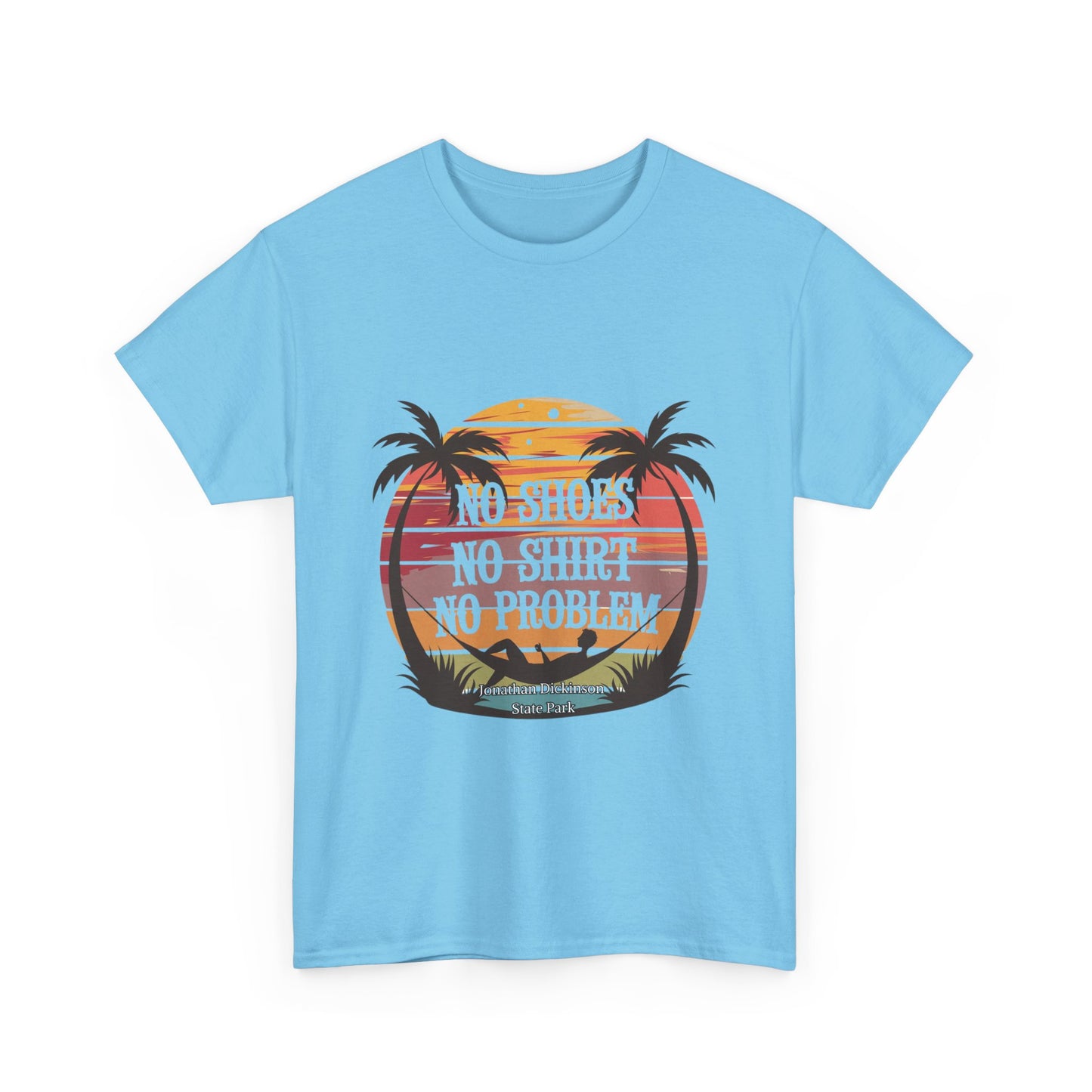 Jonathan Dickinson State Park No Shoes Unisex Heavy Cotton Tee