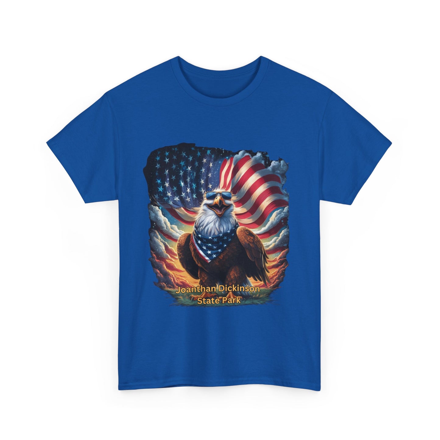 Jonathan Dickinson State Park 4th of July Eagle Unisex Heavy Cotton Tee