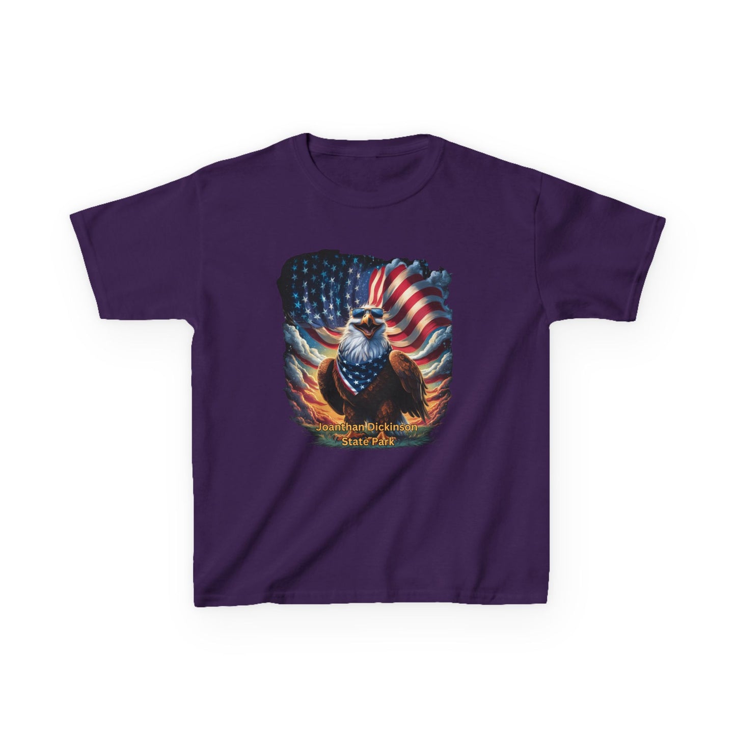 Jonathan Dickinson State Park 4th of July Eagle Kids Heavy Cotton™ Tee