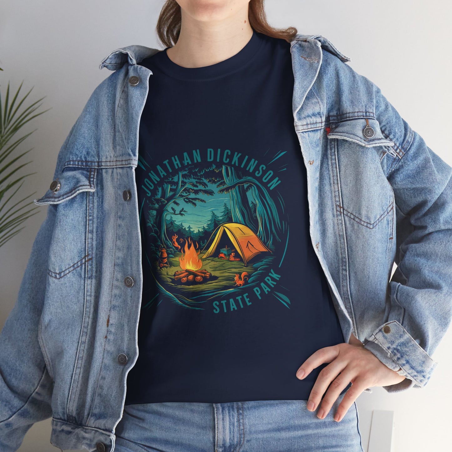 Jonathan Dickinson State Park Campfire Unisex Heavy Cotton Tee