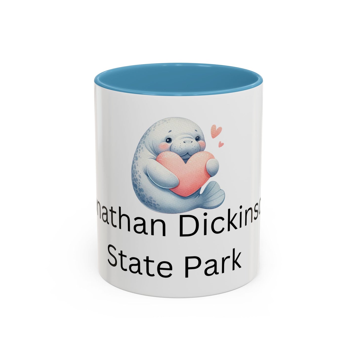 Jonathan Dickinson State Park Manatee Heart Accent Coffee Mug (11, 15oz)