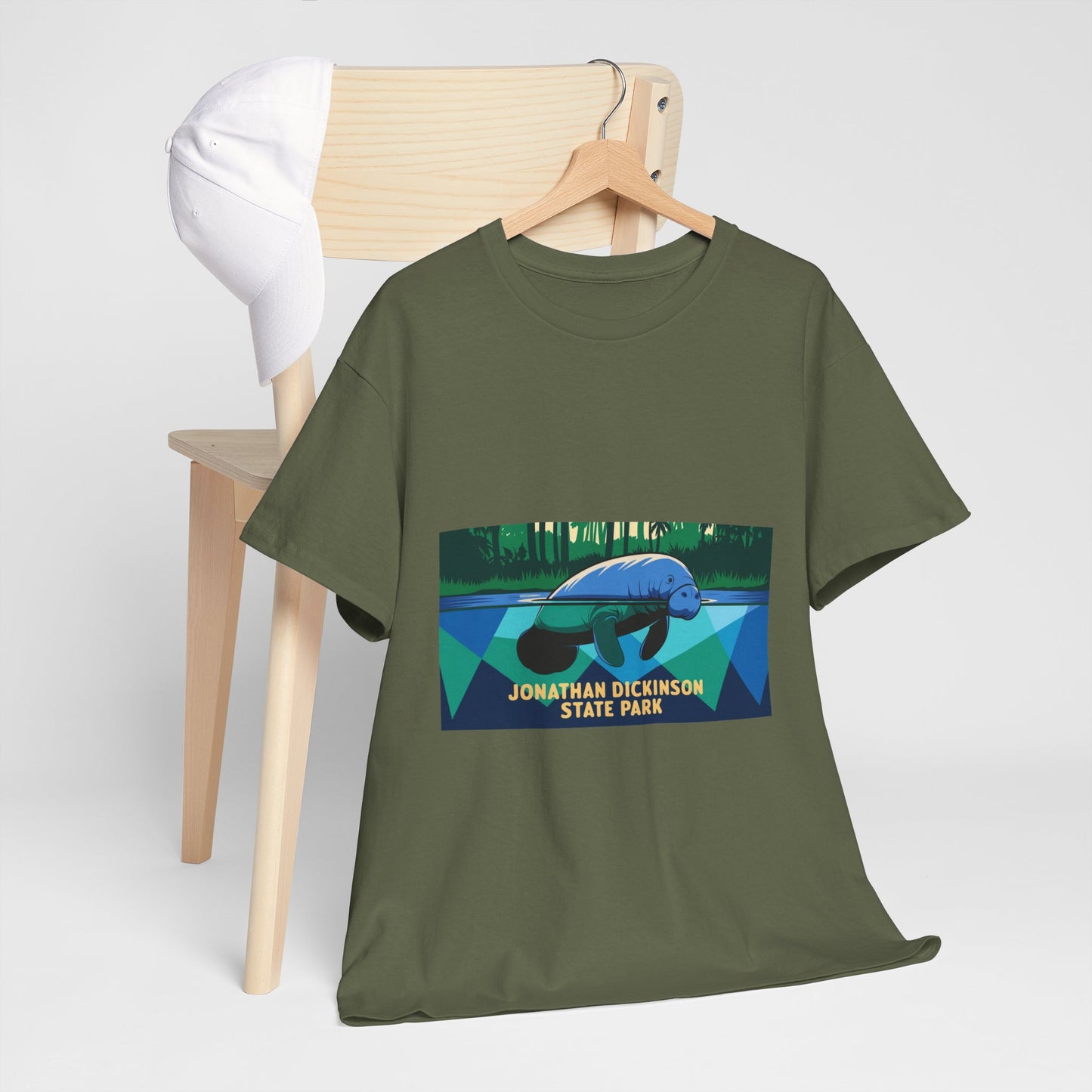 Jonathan Dickinson Manatee Adult Unisex Heavy Cotton Tee