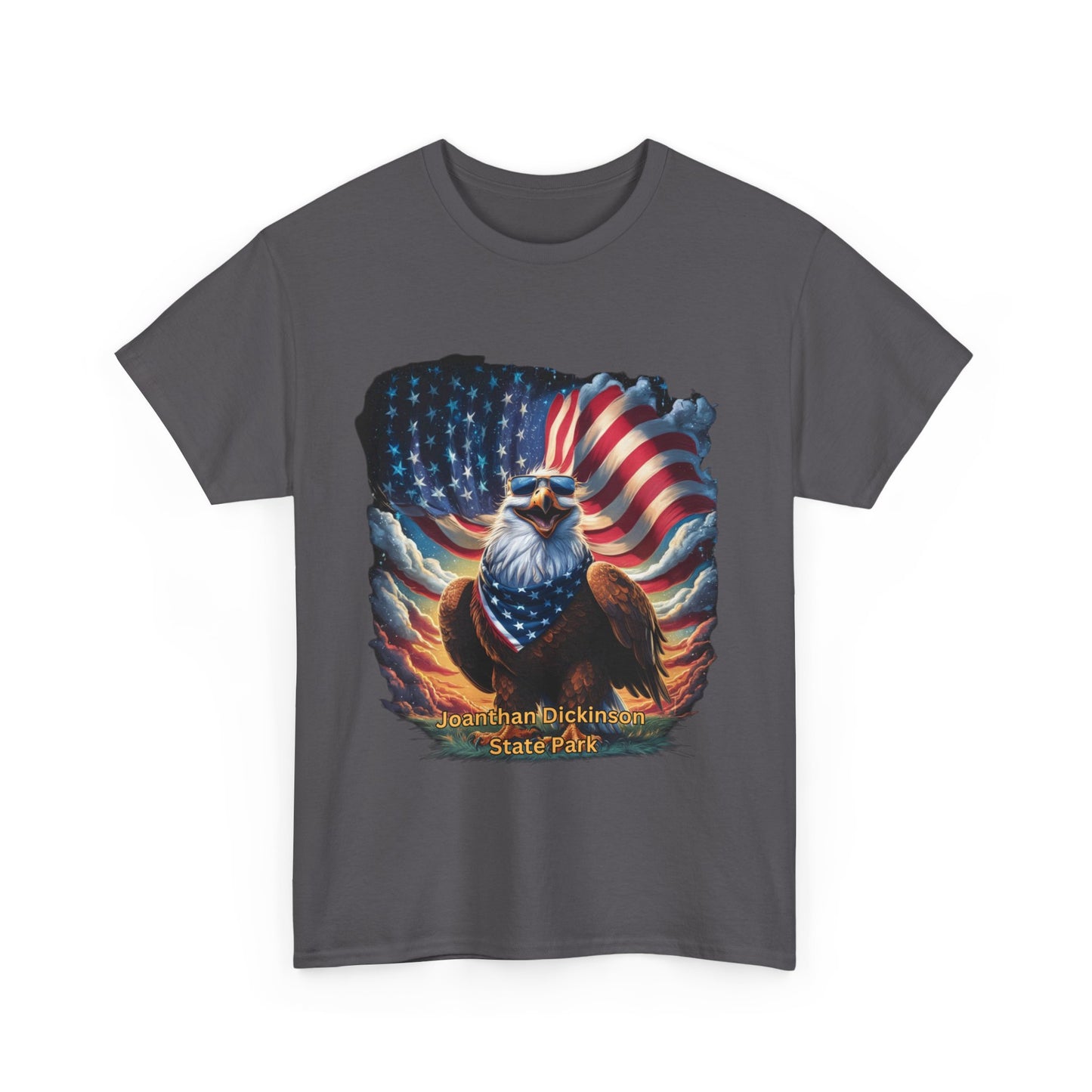 Jonathan Dickinson State Park 4th of July Eagle Unisex Heavy Cotton Tee