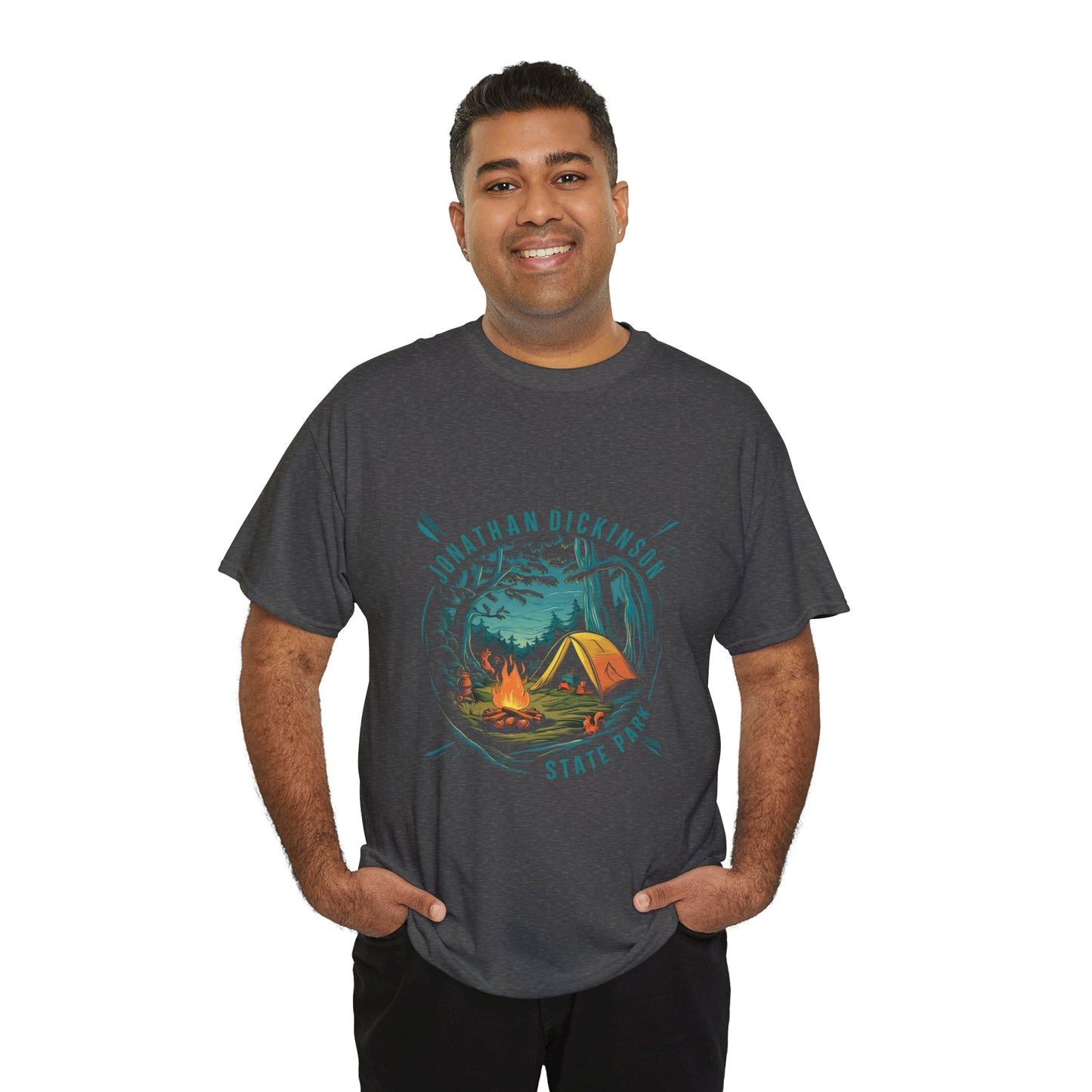 Jonathan Dickinson State Park Campfire Unisex Heavy Cotton Tee