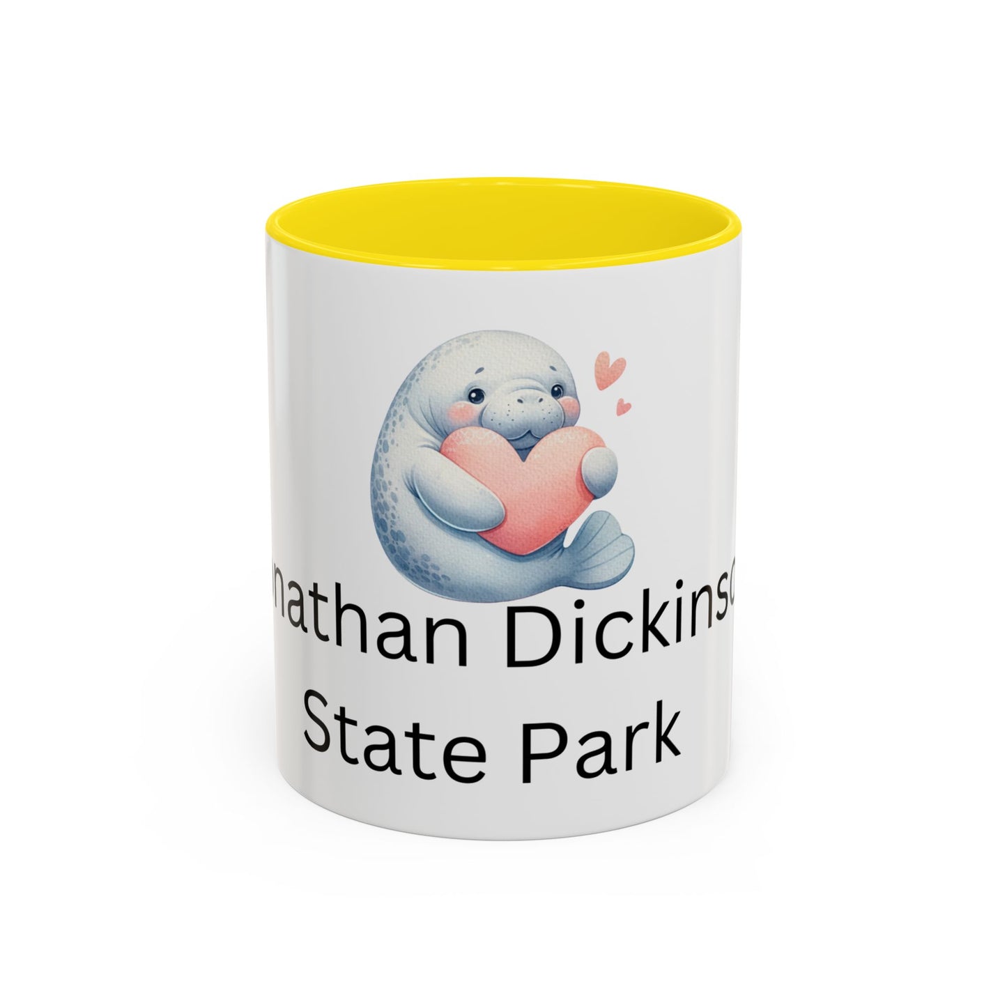 Jonathan Dickinson State Park Manatee Heart Accent Coffee Mug (11, 15oz)