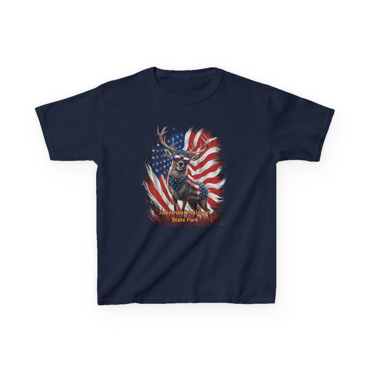 Jonathan Dickinson State Park 4th of July Deer Kids Heavy Cotton™ Tee