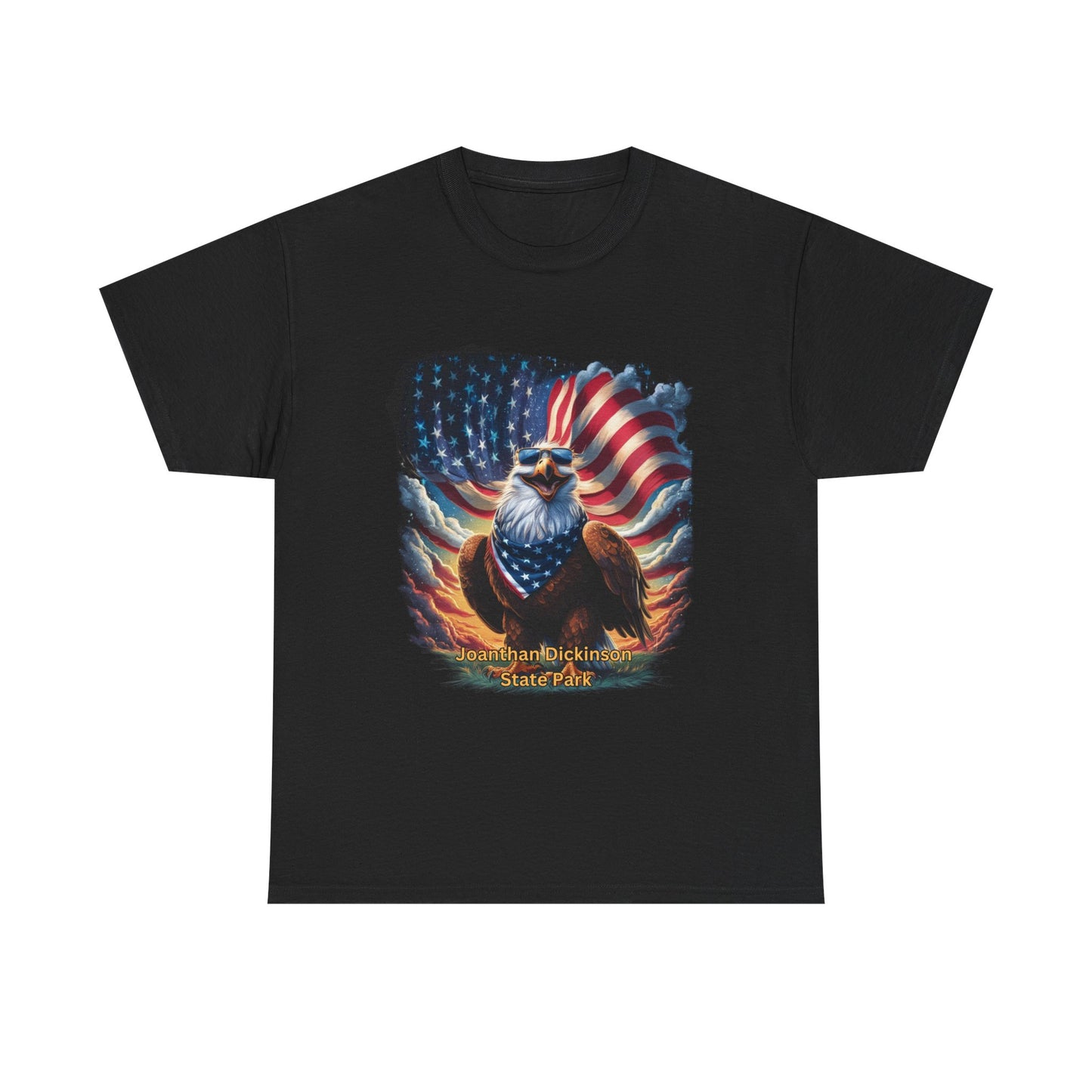 Jonathan Dickinson State Park 4th of July Eagle Unisex Heavy Cotton Tee