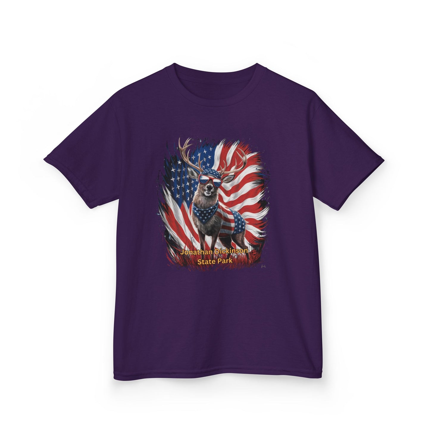 Jonathan Dickinson State Park 4th of July Deer Kids Heavy Cotton™ Tee