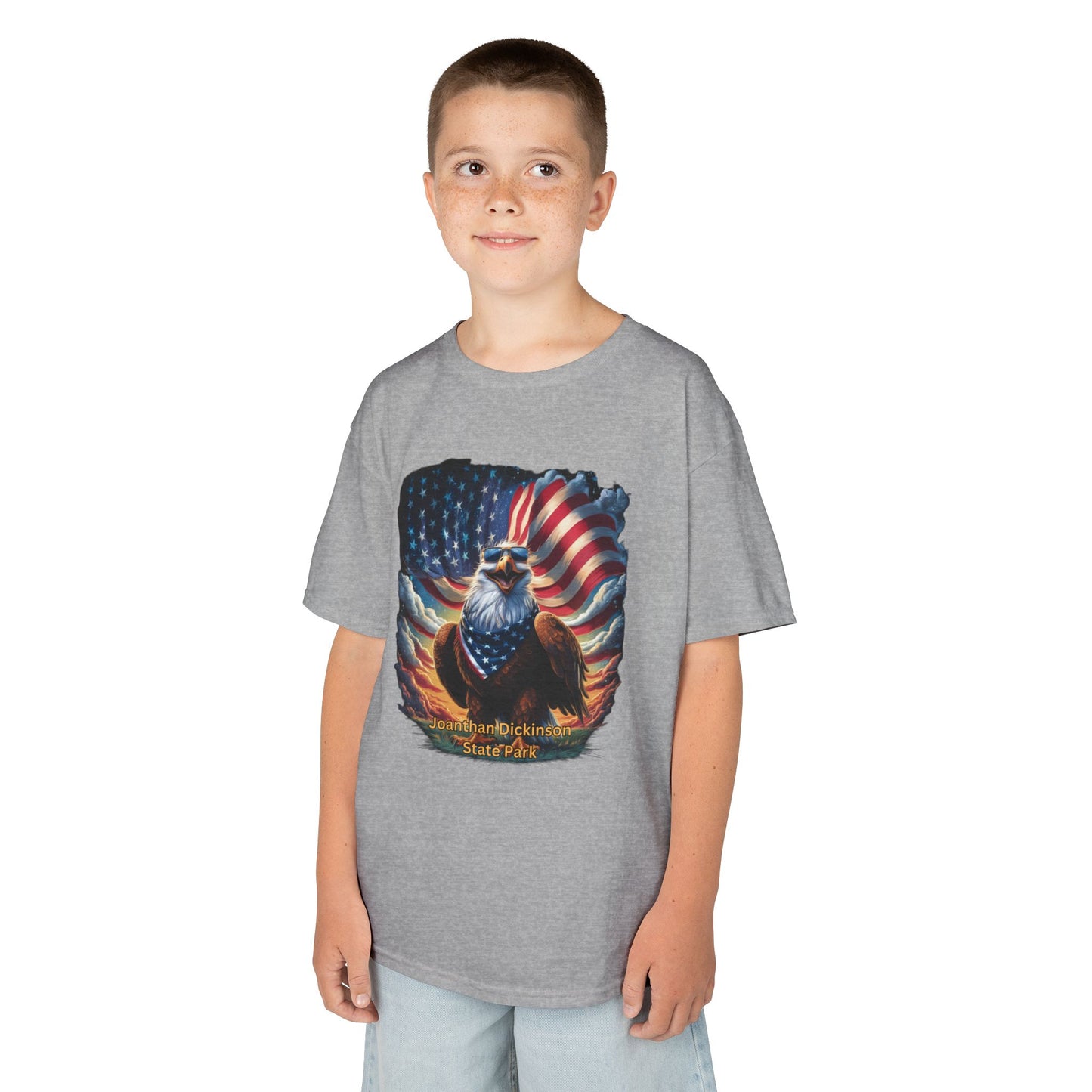 Jonathan Dickinson State Park 4th of July Eagle Kids Heavy Cotton™ Tee